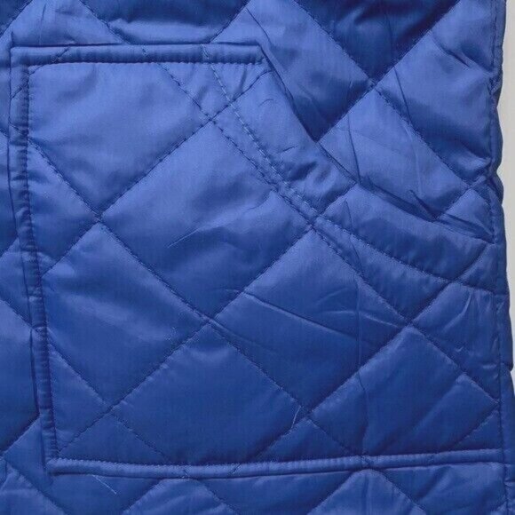 Delta Delta Delta DDD Sorority Fleece Lined Puffer Royal Blue Vest Heart Zip M - Picture 6 of 8